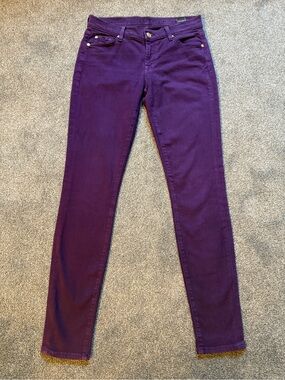 7 For All Mankind Plum Skinny Jeans